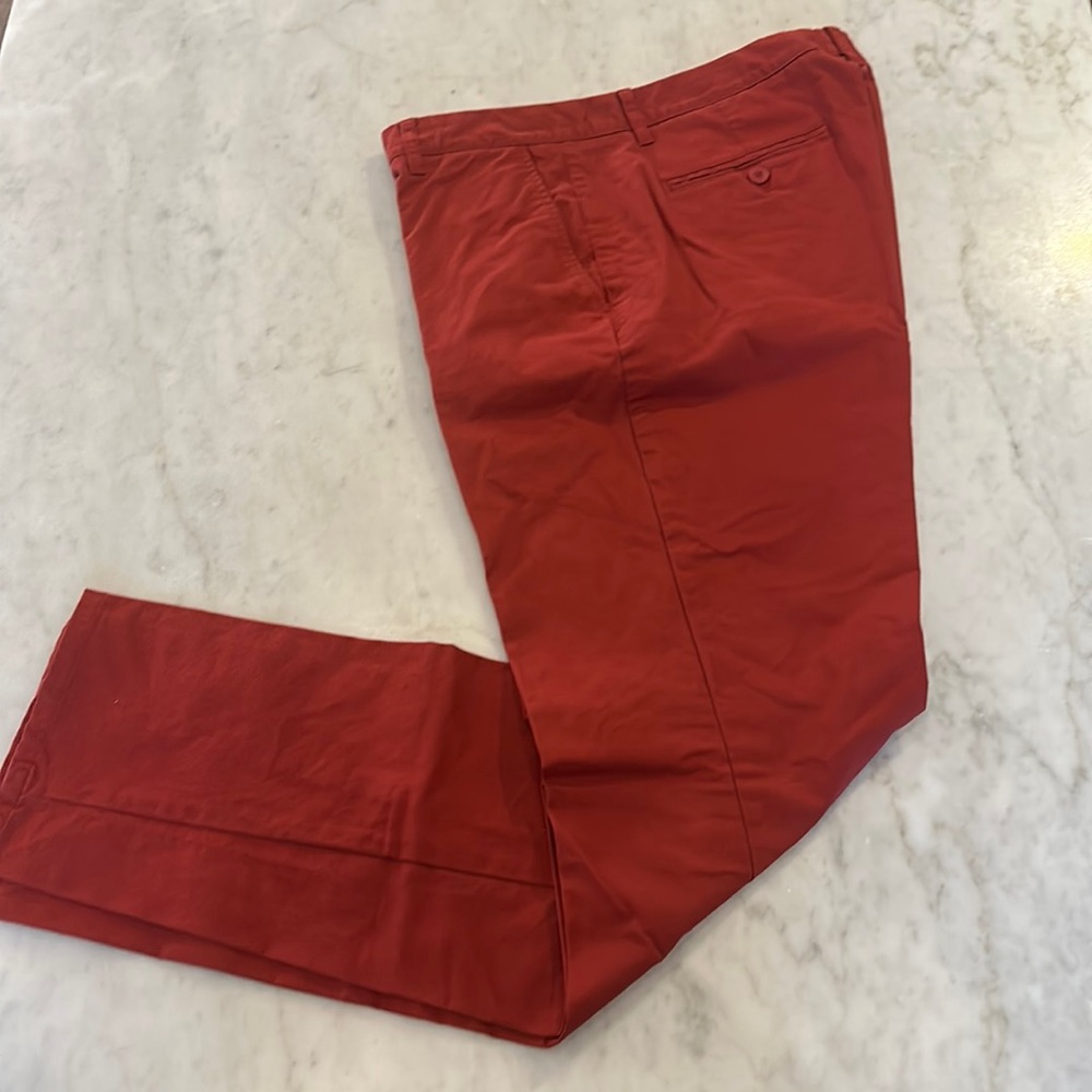 Bonobos Khaki Pants, Red, 34x34 Athletic fit